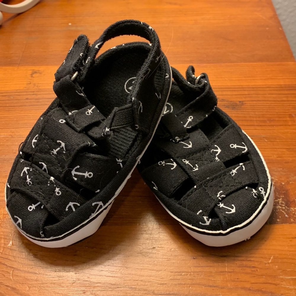 Baby anchor theme sandals - size 2